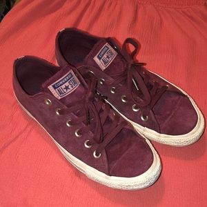 Converse Suede Burgundy Women’s Size 8